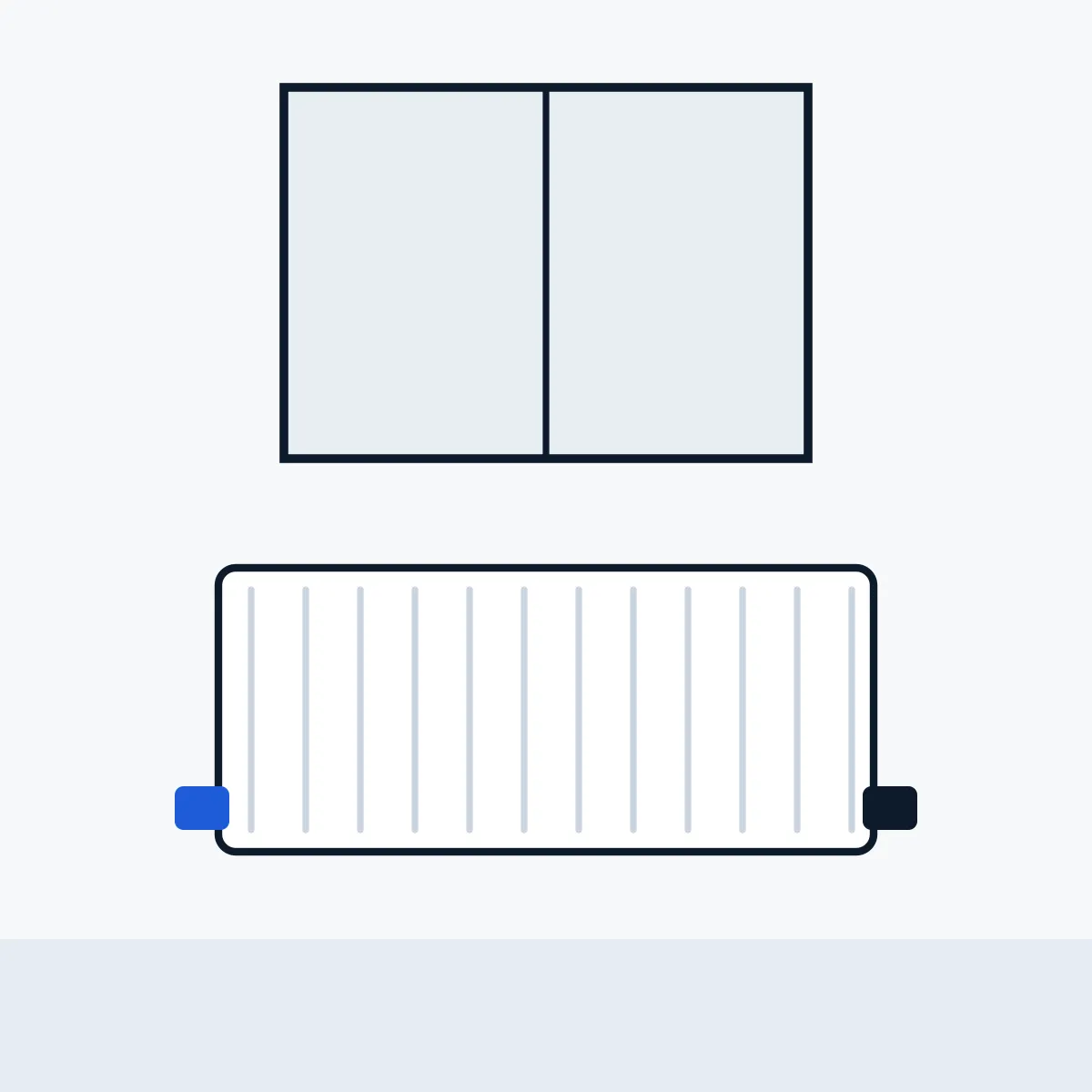 Radiator with a new thermostatic valve